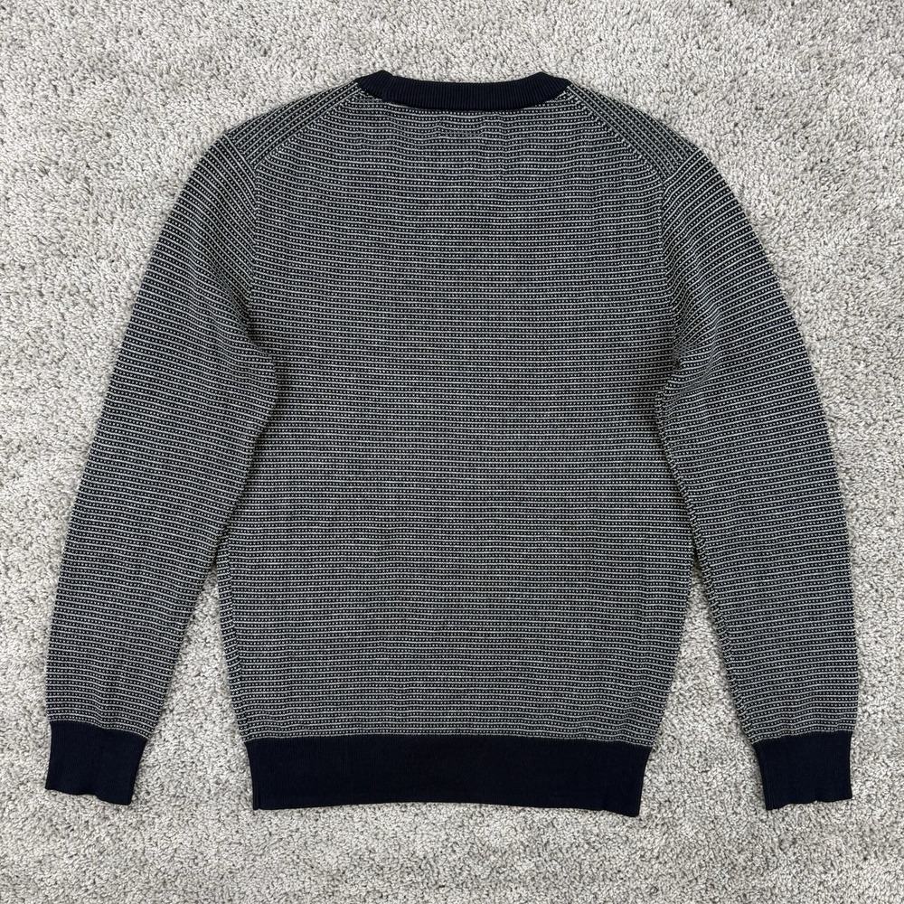 J Crew Cotton Sweater Birds-Eye Stitch Men NWT XS Navy Crewneck Classic Pullover - Picture 9 of 11